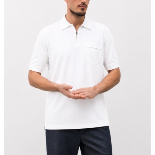 Tricou STEFANO RICCI ,White silk polo with emblem