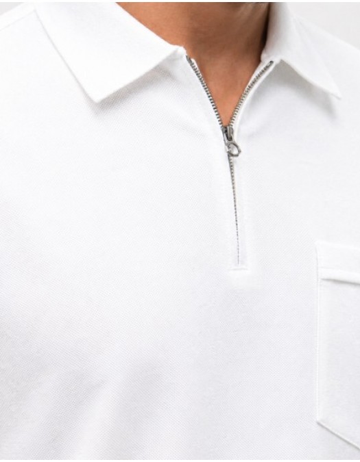 Tricou STEFANO RICCI ,White silk polo with emblem - K919068P31T261012204