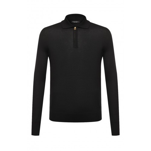 Pulover STEFANO RICCI, Polo Design, Classic, Black Pulover STEFANO RICCI, Polo Design, Classic, Black