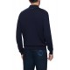 Pulover STEFANO RICCI, Polo Design, Wool, Silk, Navy Blue - KE06010P30E244063198