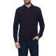 Pulover STEFANO RICCI, Polo Design, Wool, Silk, Navy Blue - KE06010P30E244063198