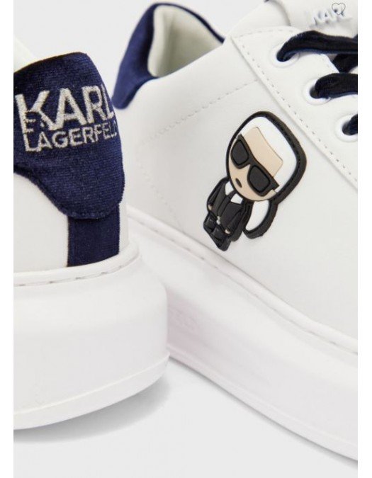 Sneakers Karl Lagerfeld, Piele intoarsa, Blue - KL6252841A