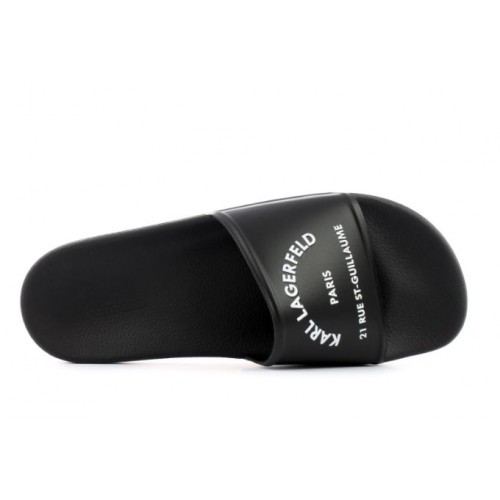 Papuci Karl Lagerfeld, Logo Alb, Cauciuc