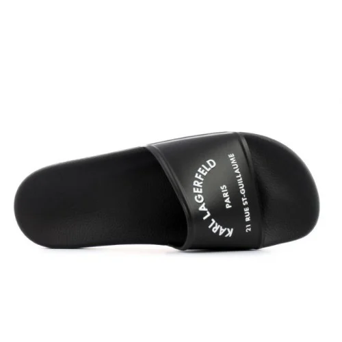 Papuci Karl Lagerfeld, Logo Alb, Cauciuc