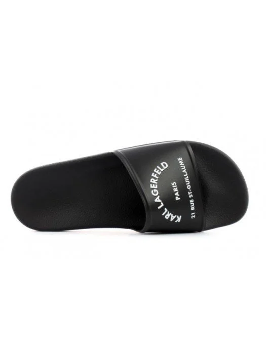 Papuci Karl Lagerfeld, Logo Alb, Cauciuc - KL70008V00 Papuci Karl Lagerfeld, Logo Alb, Cauciuc - KL70008V00