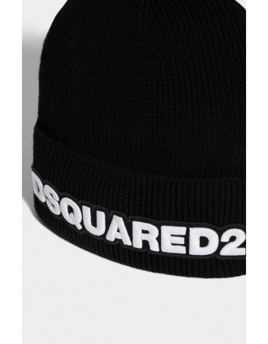 Caciula DSQUARED2, Beanie Black - KNM011401W000012124