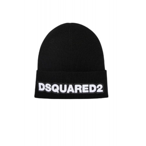 Caciula DSQUARED2, Beanie Black