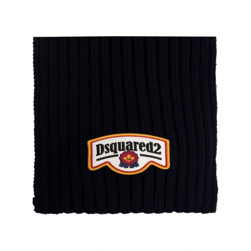 Fular DSQUARED2, Logo Insert, Navy Blue Fular DSQUARED2, Logo Insert, Navy Blue