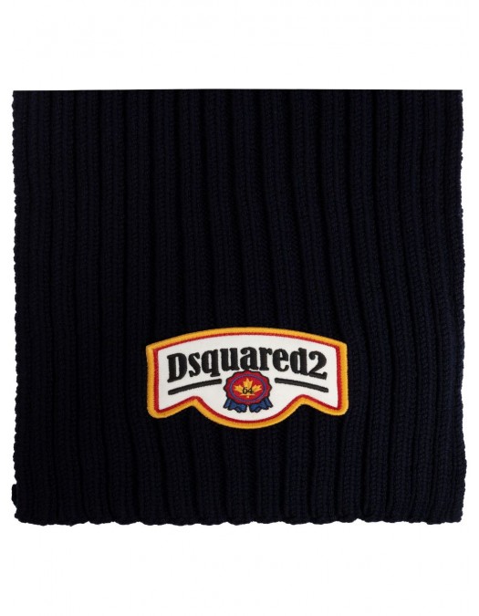 Fular DSQUARED2, Logo Insert, Navy Blue - KNM018401W000013073