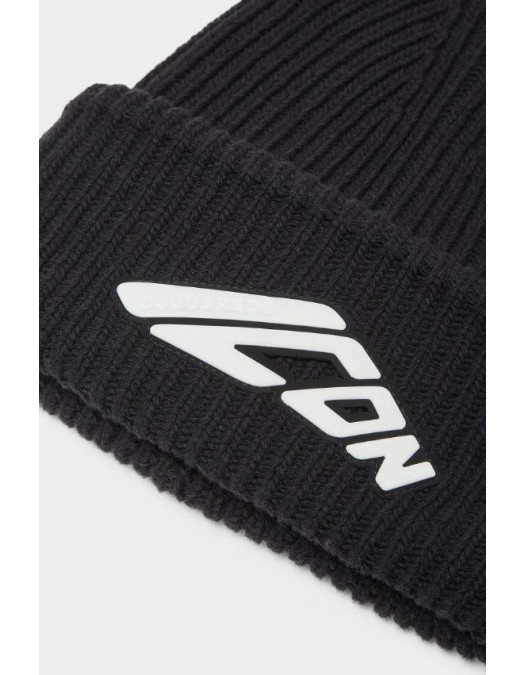 Caciula DSQUARED2, Icon New Generation Knit Beanie, Negru - KNM018701W02695M063