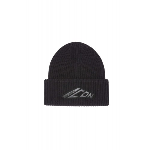 Caciula DSQUARED2, Icon New Generation Knit Beanie,  All black Caciula DSQUARED2, Icon New Generation Knit Beanie,  All black
