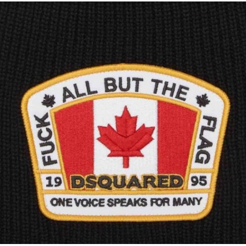 Caciula DSQUARED2, Beanie Black