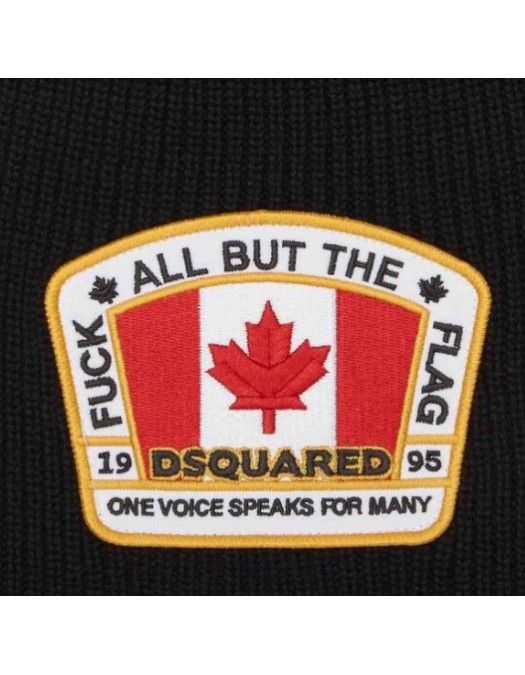 Caciula DSQUARED2, Beanie Black - KNM019501W003062124