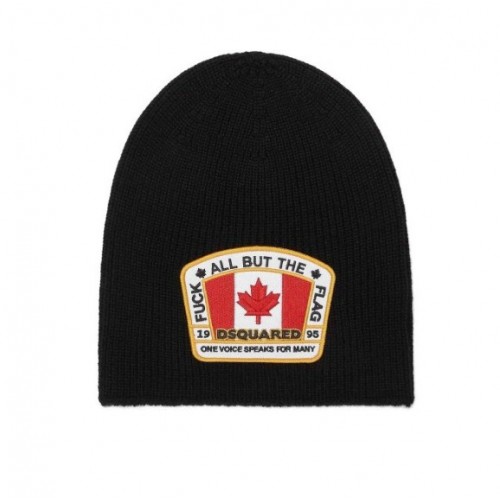 Caciula DSQUARED2, Beanie Black