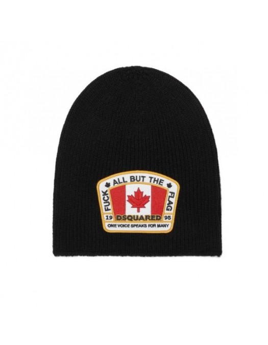 Caciula DSQUARED2, Beanie Black - KNM019501W003062124