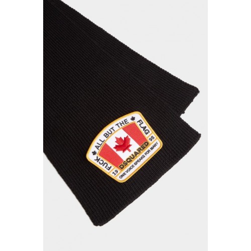 Fular DSQUARED2, Canadian Flag Knit Scarf