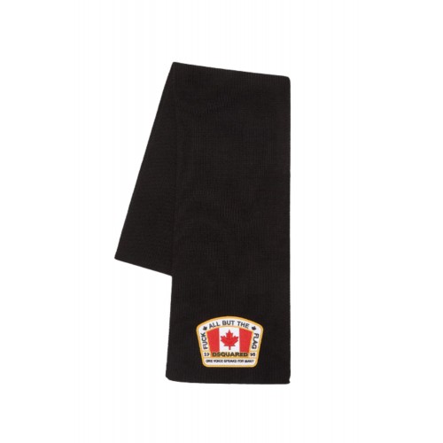 Fular DSQUARED2, Canadian Flag Knit Scarf