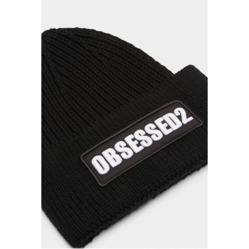 Caciula DSQUARED2, Obsessed2 Knit Beanie, Negru Caciula DSQUARED2, Obsessed2 Knit Beanie, Negru