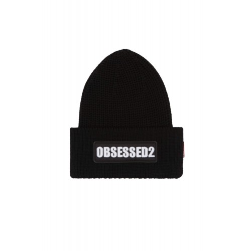 Caciula DSQUARED2, Obsessed2 Knit Beanie, Negru Caciula DSQUARED2, Obsessed2 Knit Beanie, Negru