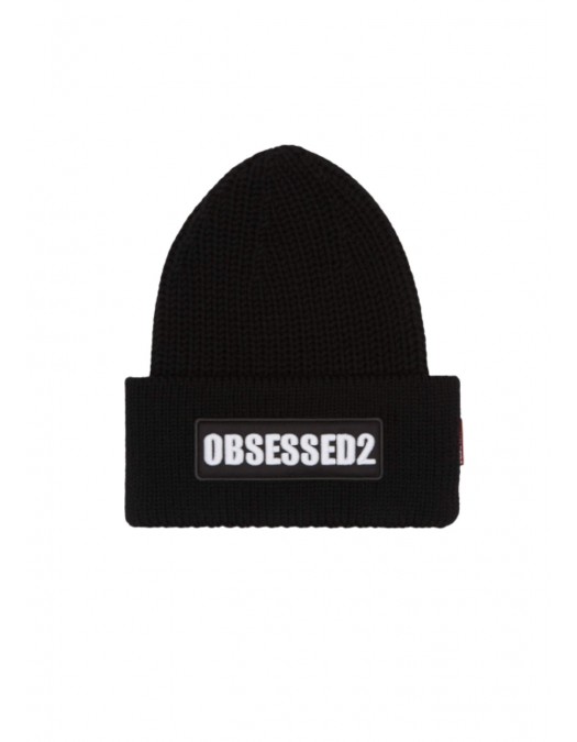Caciula DSQUARED2, Obsessed2 Knit Beanie, Negru - KNM020301W000012124