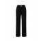 Pantaloni ELISABETTA FRANCHI, Knit fabric trousers with shiny viscose bands, Negru