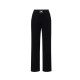 Pantaloni ELISABETTA FRANCHI, Knit fabric trousers with shiny viscose bands, Negru - KP74S61E2685