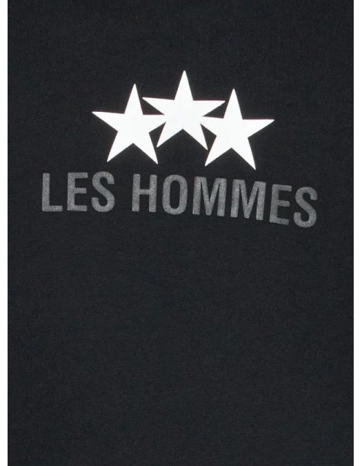 Hanorac LES HOMMES, Logo Print, Regular Fit, Negru - LF22520307419000