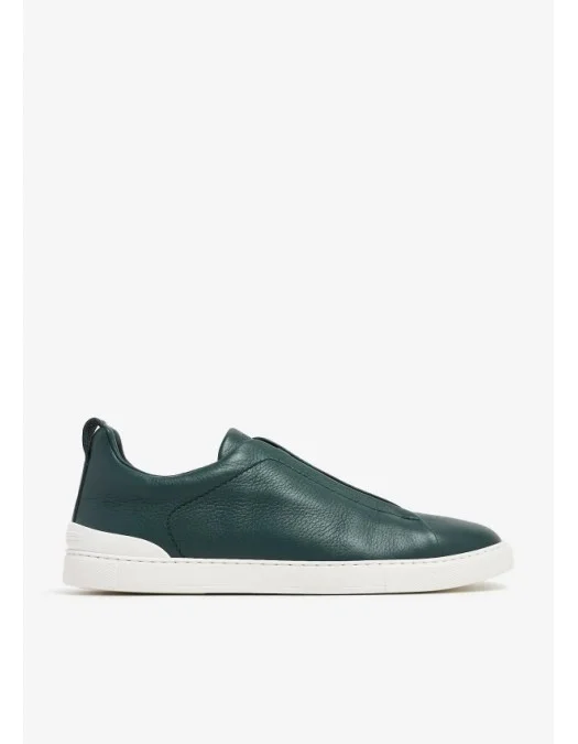 Sneakers Zegna, Low Top, Triple Stitch, Green - LHCVOS4667ZCFA Sneakers Zegna, Low Top, Triple Stitch, Green - LHCVOS4667ZCFA