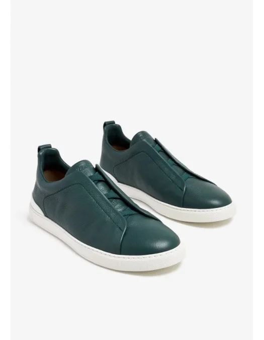 Sneakers Zegna, Low Top, Triple Stitch, Green - LHCVOS4667ZCFA Sneakers Zegna, Low Top, Triple Stitch, Green - LHCVOS4667ZCFA