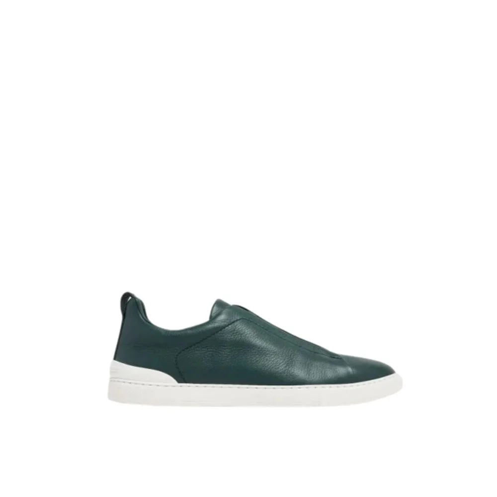 Sneakers Zegna, Low Top, Triple Stitch, Green - LHCVOS4667ZCFA