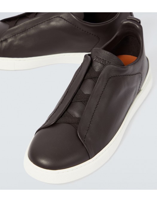 Sneakers Zegna, Low Top, Triple Stitch, Brown - LHCVOS4667ZCSR