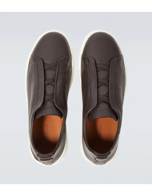 Sneakers Zegna, Low Top, Triple Stitch, Brown - LHCVOS4667ZCSR Sneakers Zegna, Low Top, Triple Stitch, Brown - LHCVOS4667ZCSR