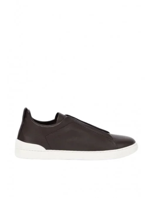 Sneakers Zegna, Low Top, Triple Stitch, Brown - LHCVOS4667ZCSR