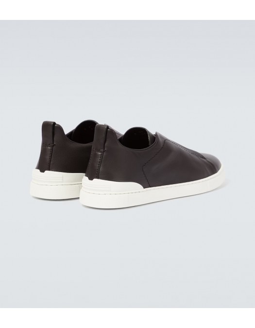 Sneakers Zegna, Low Top, Triple Stitch, Brown - LHCVOS4667ZCSR