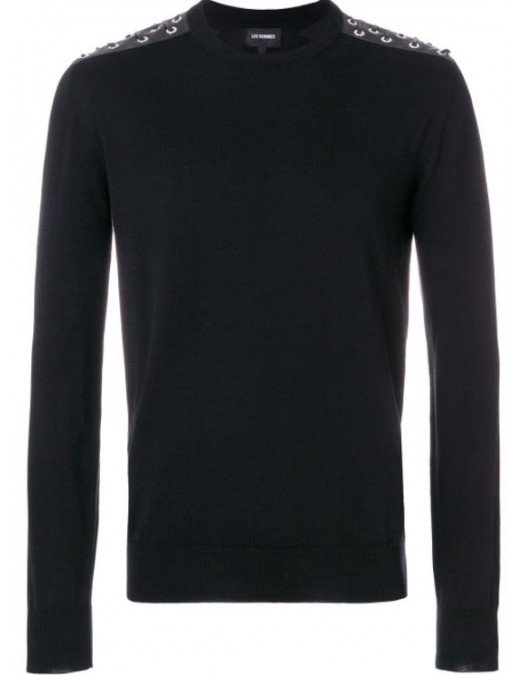 Bluza Les Hommes, Black, Insertii Piele - LHE709LE7900