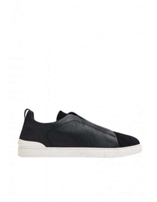 Sneakers Zegna, Low Top, Triple Stitch, Black - LHRHSS4667ZNER