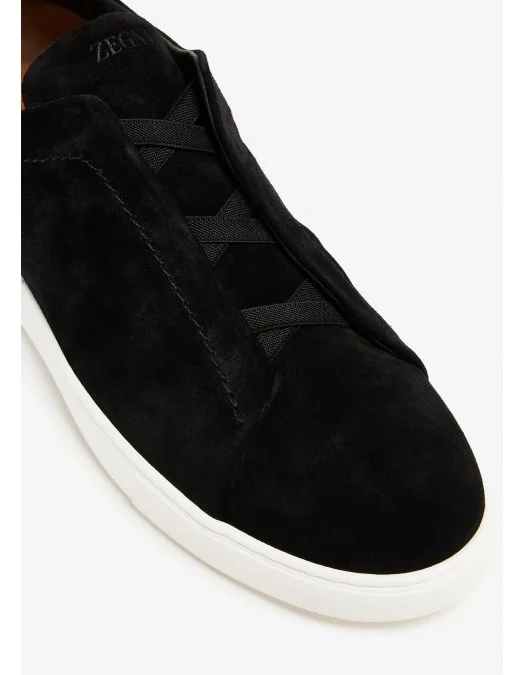 Sneakers Zegna, Triple Stitch, Low Top, Leather, Black - LHSOYS4667ZNER Sneakers Zegna, Triple Stitch, Low Top, Leather, Black - LHSOYS4667ZNER