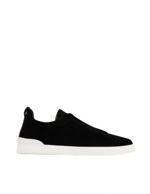 Sneakers Zegna, Triple Stitch, Low Top, Leather, Black - LHSOYS4667ZNER Sneakers Zegna, Triple Stitch, Low Top, Leather, Black - LHSOYS4667ZNER