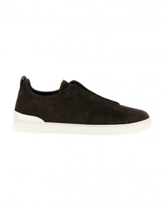 Sneakers Zegna, Low Top, Triple Stitch, Dark Brown - LHSOYS4667ZPUT