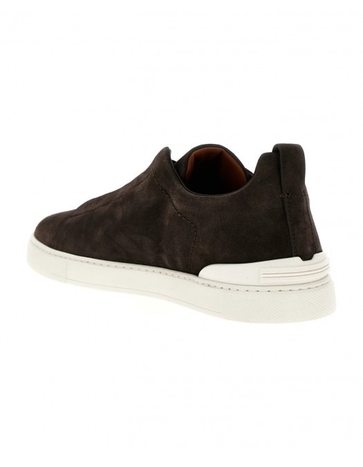 Sneakers Zegna, Low Top, Triple Stitch, Dark Brown - LHSOYS4667ZPUT