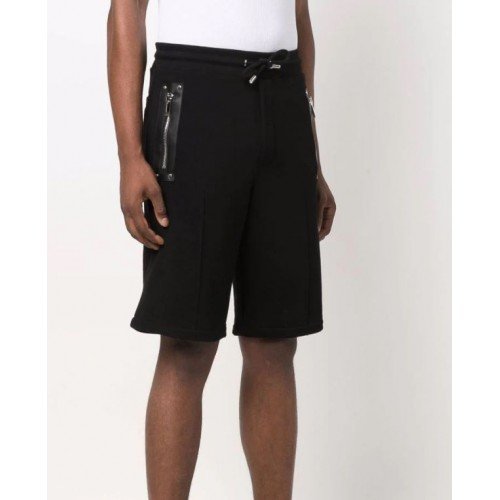 Pantaloni scurti Les Hommes, Cotton Jersey shorts, Black