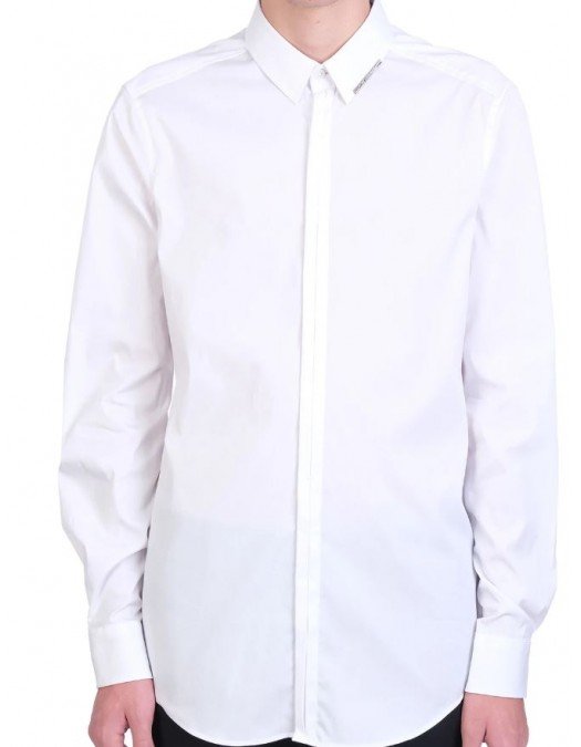 CAMASA LES HOMMES, Shirt In White Cotton, Logo Argintiu - LLS401463U1000