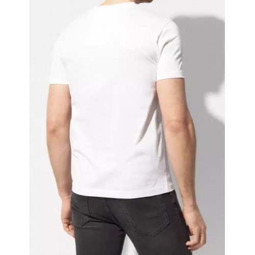 TRICOU LES HOMMES,  Buzunar Frontal, Alb