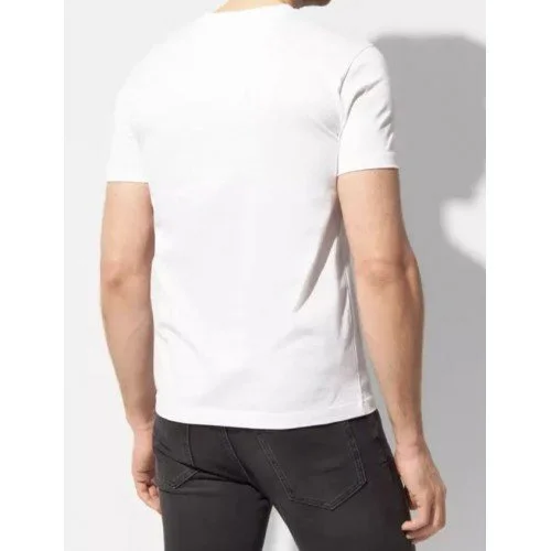 TRICOU LES HOMMES,  Buzunar Frontal, Alb