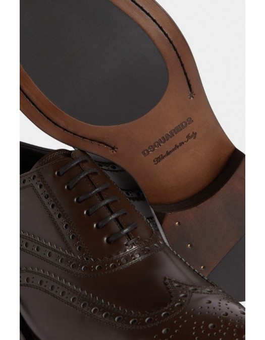 Pantofi DSQUARED2, Classic Evening Oxford Shoes, Brown - LUM0108249000015117