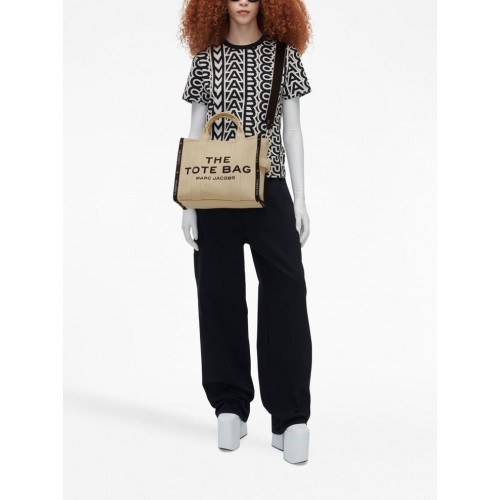 Geanta MARC JACOBS, The Medium Tote, Cotton, Light Brown Geanta MARC JACOBS, The Medium Tote, Cotton, Light Brown