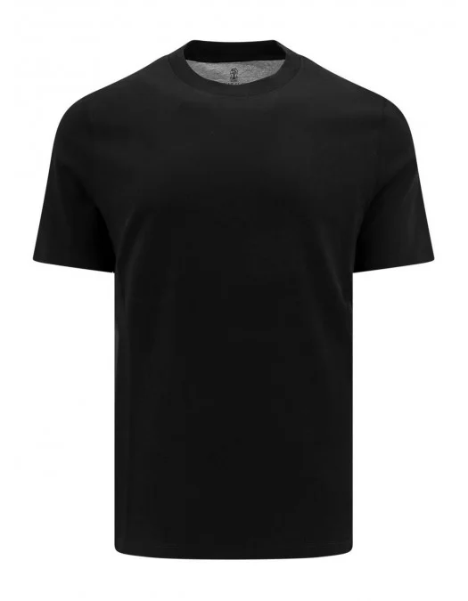 Tricou BRUNELLO CUCINELLI, Model clasic, Negru - M0B131308C101 Tricou BRUNELLO CUCINELLI, Model clasic, Negru - M0B131308C101