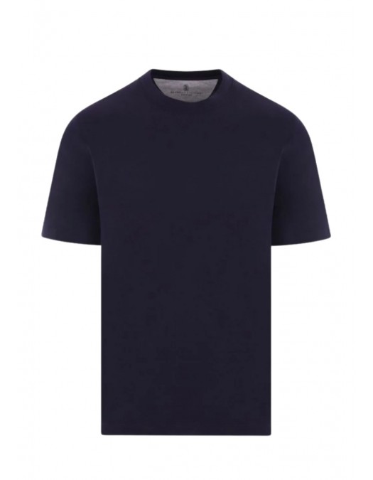 Tricou BRUNELLO CUCINELLI, Simple, Cotton, Navy Blue - M0B131308C6134 Tricou BRUNELLO CUCINELLI, Simple, Cotton, Navy Blue - M0B131308C6134