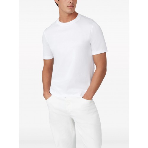 Tricou BRUNELLO CUCINELLI, Model clasic, Alb Tricou BRUNELLO CUCINELLI, Model clasic, Alb