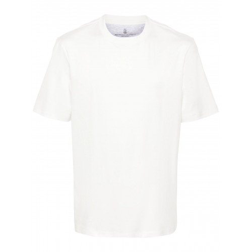 Tricou BRUNELLO CUCINELLI, Model clasic, Alb, M0B131308C7220 Tricou BRUNELLO CUCINELLI, Model clasic, Alb, M0B131308C7220